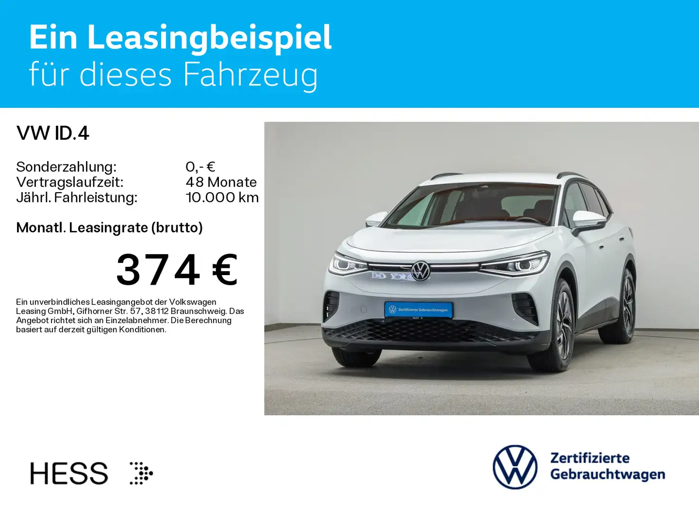 Volkswagen ID.4 Pro*WÄRMEPUMPE*IQ.LIGHT*AHK*KAMERA*HUD*PDC* Blanc - 2