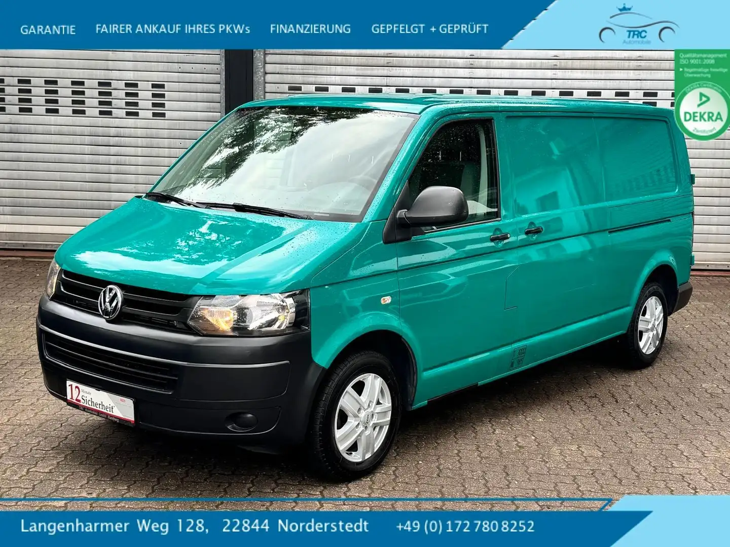 Volkswagen T5 Transporter Kasten-Kombi Kasten lang Grün - 1