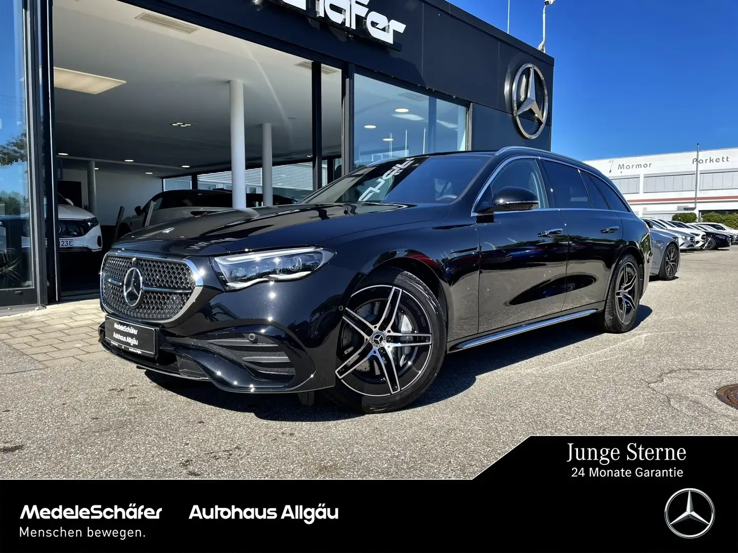 Mercedes-Benz E 220 E 220 d 4M T AMG Distr DigLi AHK Burm Pano 360° Schwarz - 1