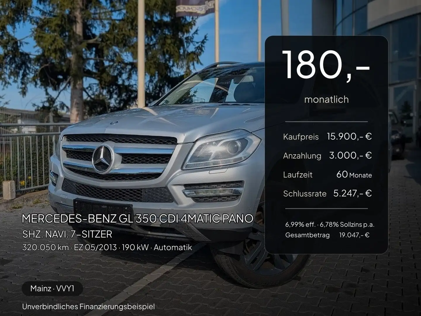 Mercedes-Benz GL 350 CDI 4MATIC PANO. SHZ. NAVI. 7-SITZER Silber - 2