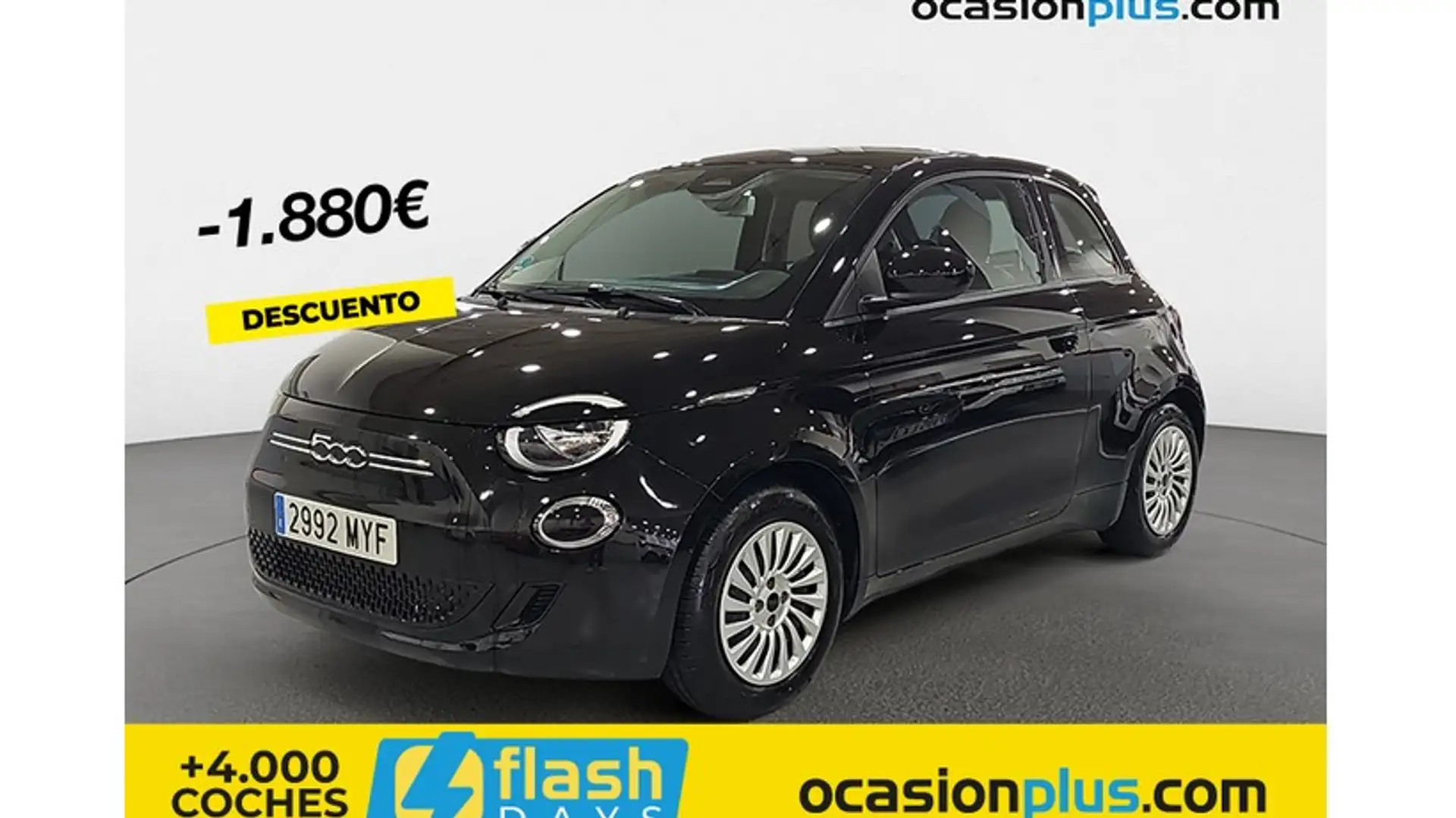 Fiat 500e 70Kw Action Negro - 1