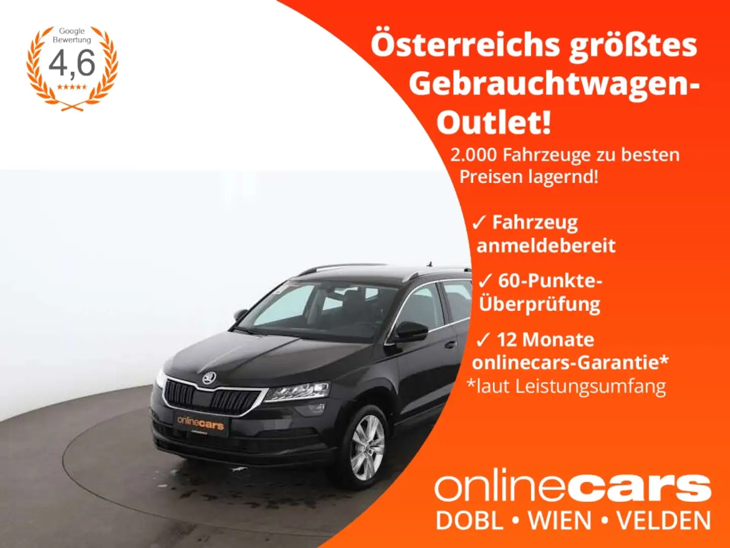 Skoda Karoq 2.0 TDI Style 4x4 Aut LED AHK RADAR NAVI Schwarz - 1