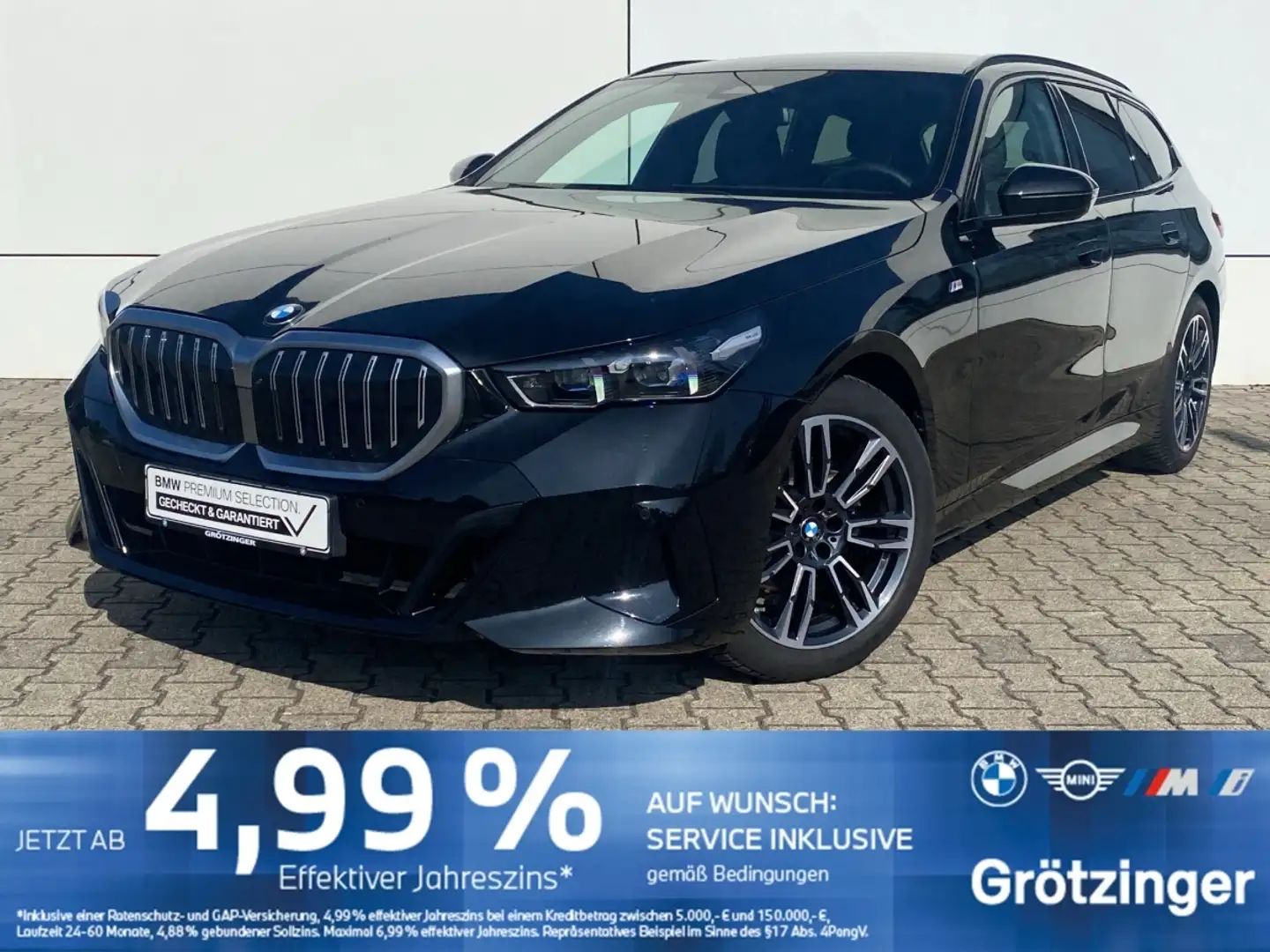 BMW 520 d Touring M Sportpaket AHK+Standh+360*+H&K+ Schwarz - 1