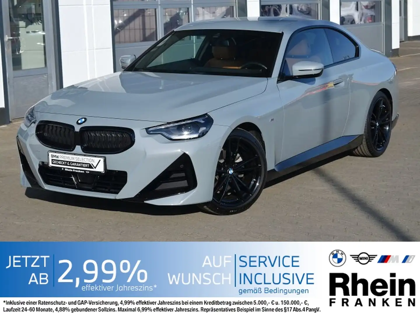 BMW 220 i Coupé M Sport LiveCptProf.Kam.Memory.Leder Grau - 1