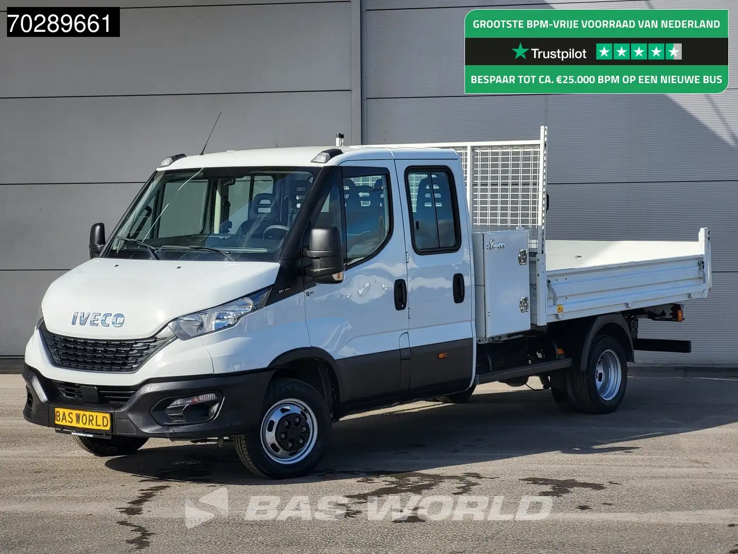 Iveco Daily 35C16 3.0L Open Laadbak met Kist Dubbel Cabine Dub Blanc - 1