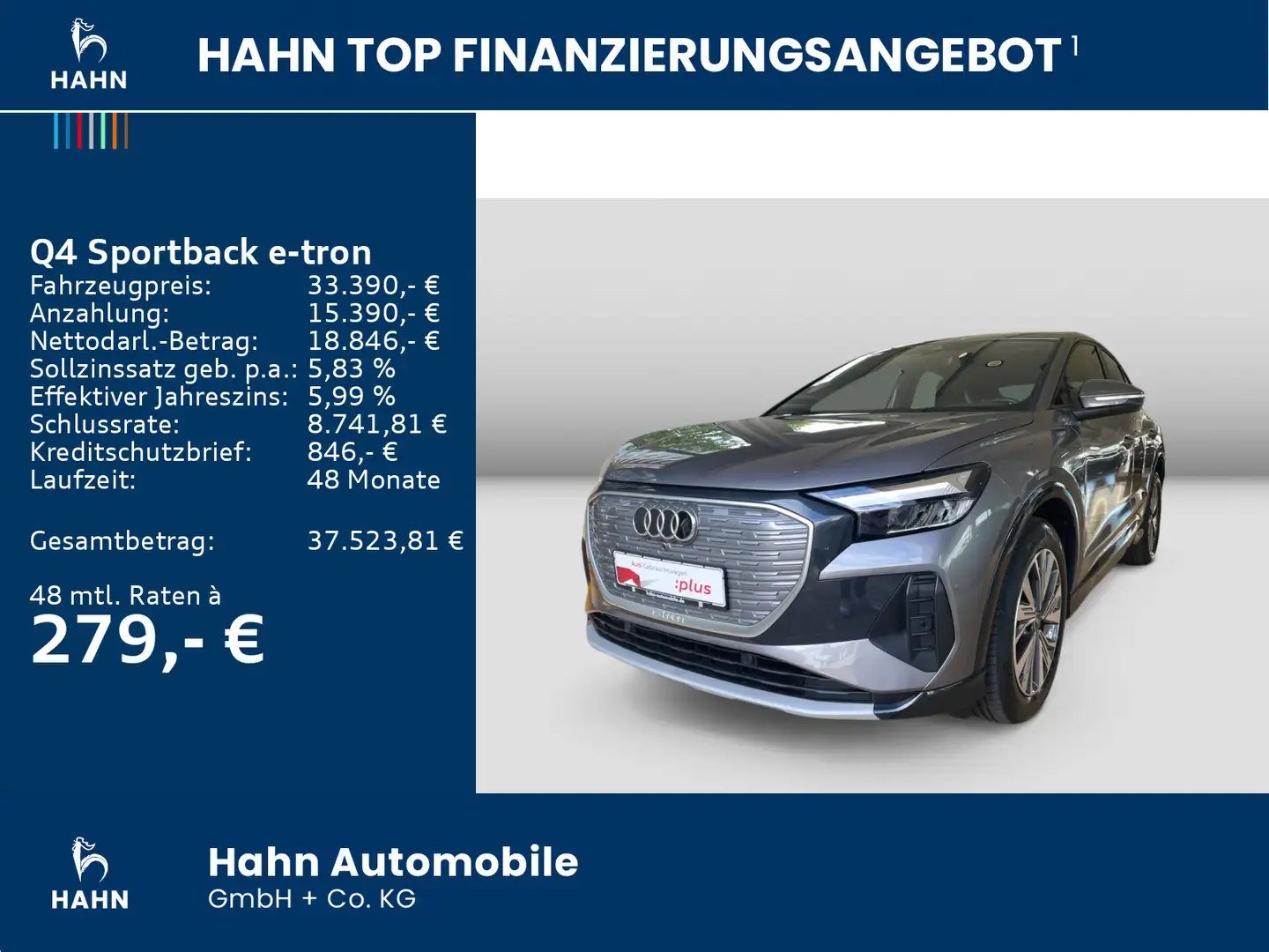 Audi Q4 e-tron Q4 Sportback 50 e-tron quattro Navi CAM ACC Virt Grau - 2