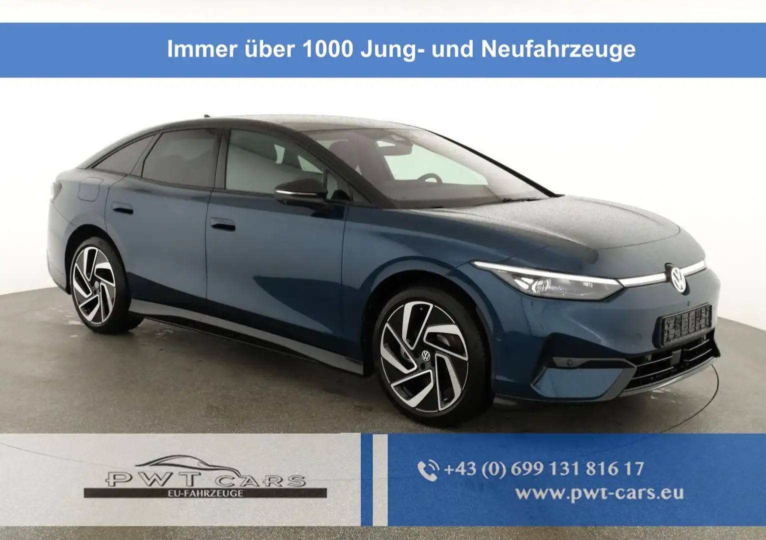Volkswagen ID.7 Limousine Pro 210 kW Black, HuD, IQ.Light, IQ.D... Blau - 1