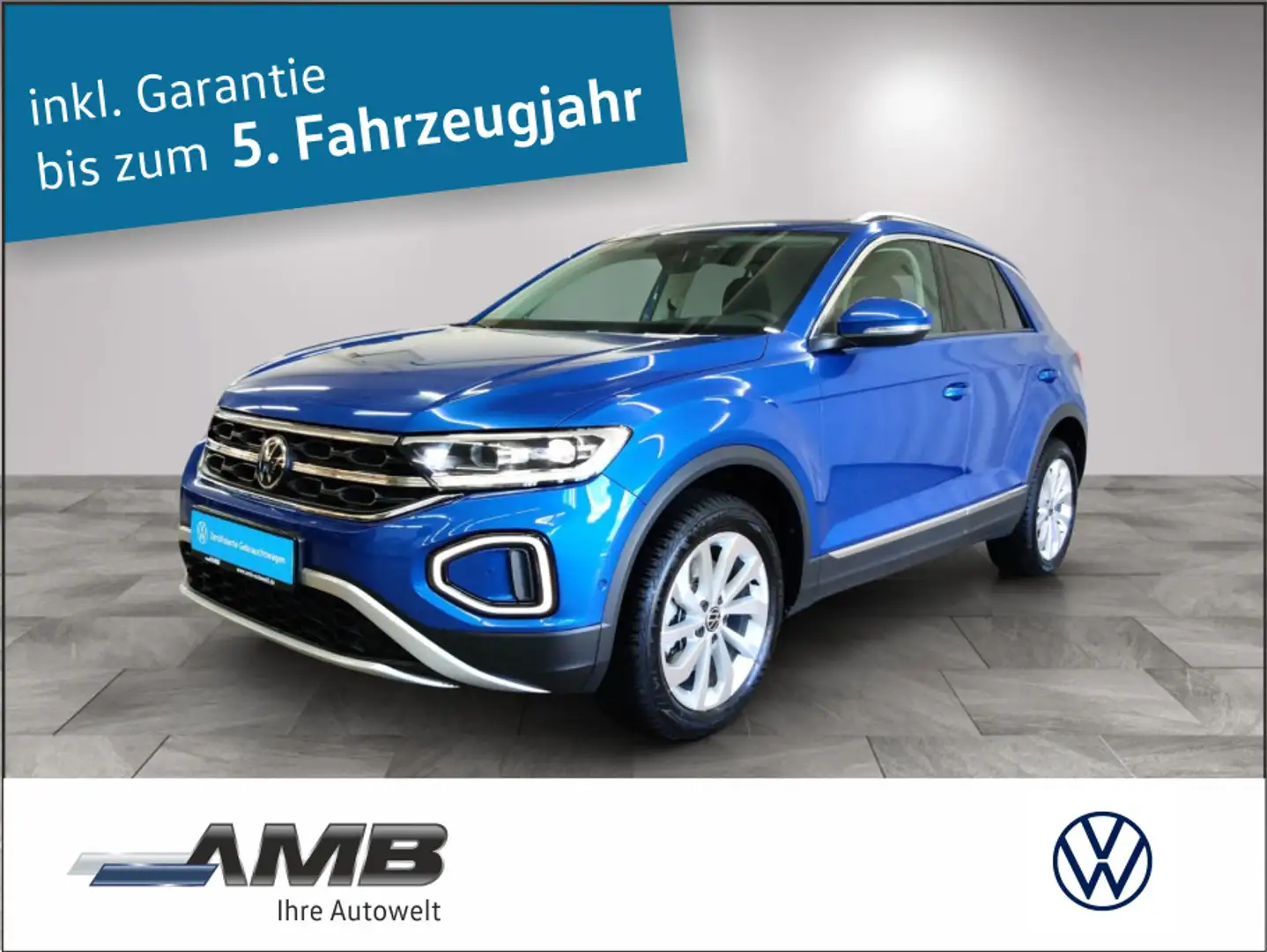 Volkswagen T-Roc Style 2.0 TDI DSG/AHK/Standhzg/RFK/07.29Ga Bleu - 1