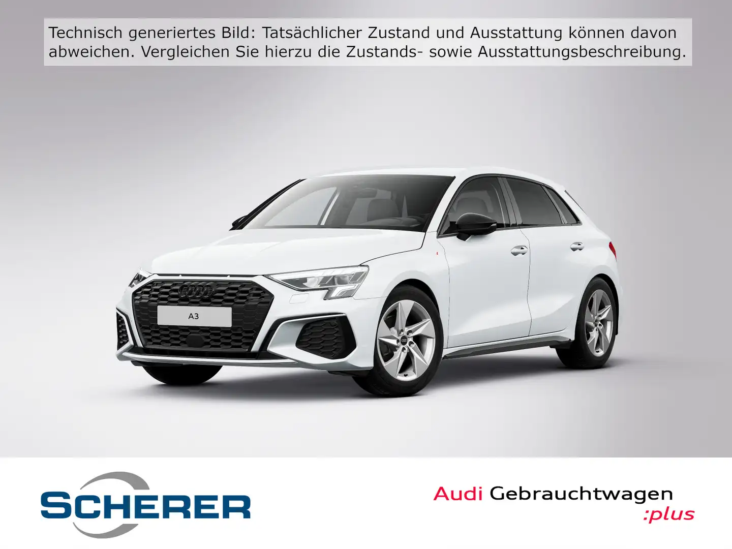 Audi A3 35 TDI S tronic S LINE NAVI PLUS CA Weiß - 1