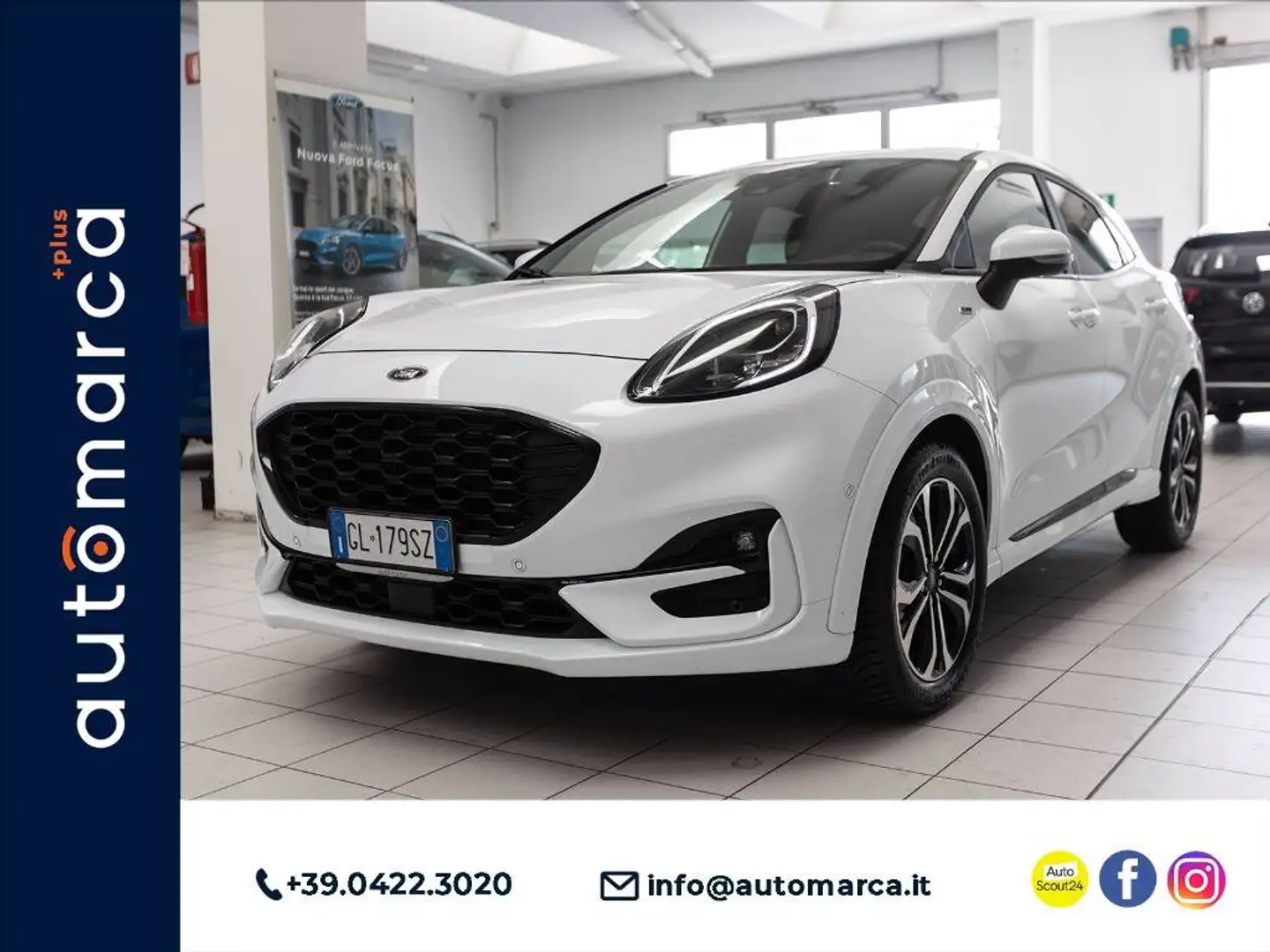 Ford Puma 1.0 ecoboost h ST-Line s&s 125cv auto Blanc - 1