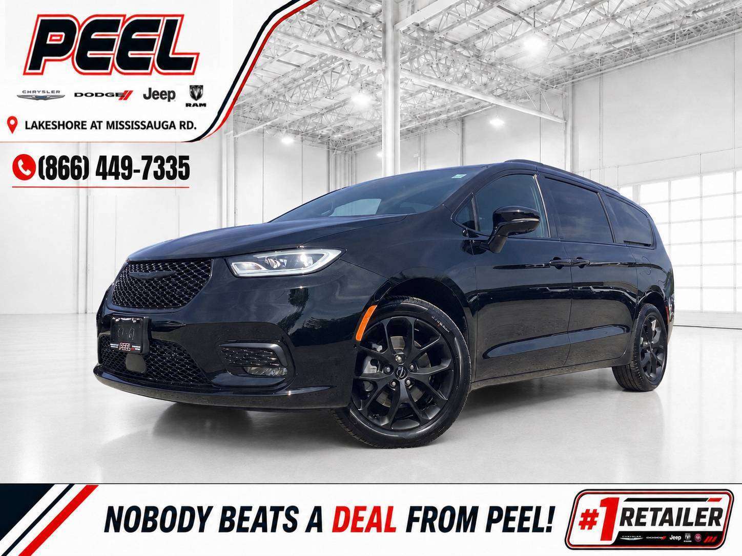 Black 2024 Chrysler Pacifica Minivan All-Wheel Drive 9-Speed Automatic