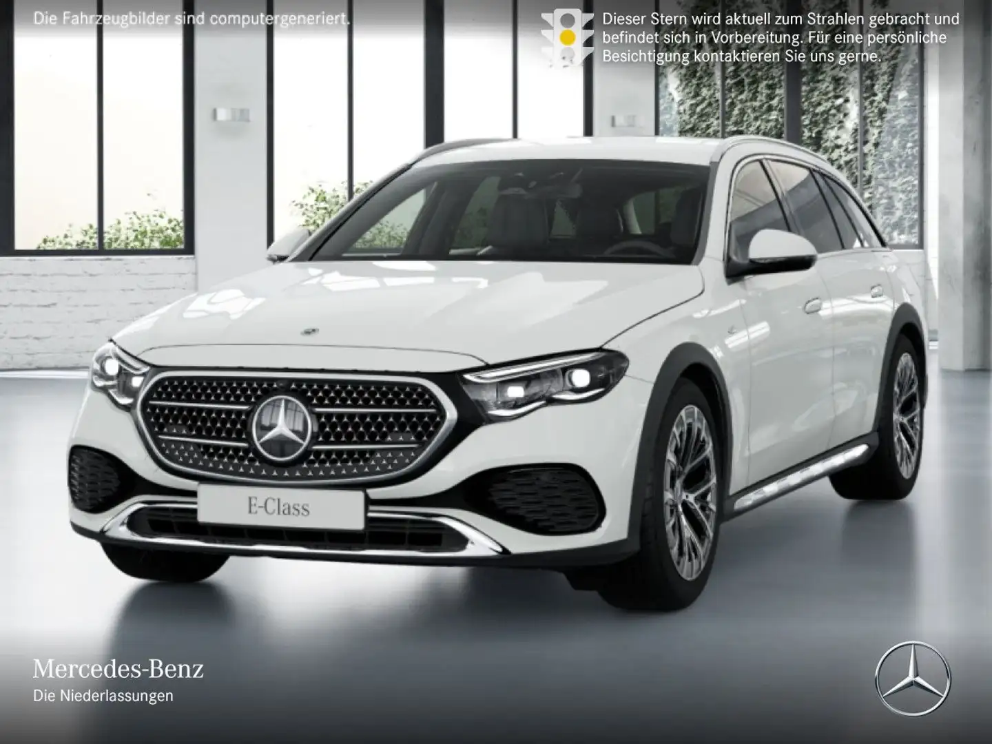 Mercedes-Benz E 300 de T 4M Hybrid Avantgarde Exkl-Paket Fahrass Weiß - 2