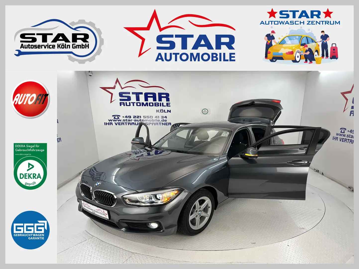 BMW 118 118 i Advantage Business 1.5-100KW 12V*NAVI*LED*E6 Gris - 1