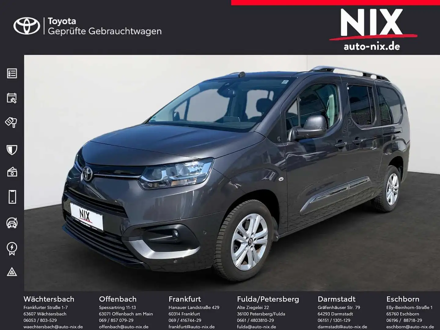 Toyota Proace City Verso 1,5l-130PS, Team D L2 Gris - 1