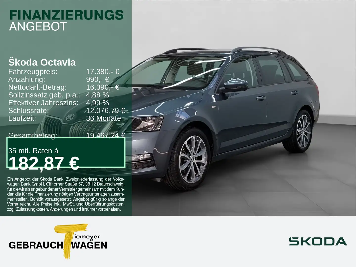 Skoda Octavia Combi 1.5 TSI SOLEIL NAVI SITZHZG LM17 Grau - 1