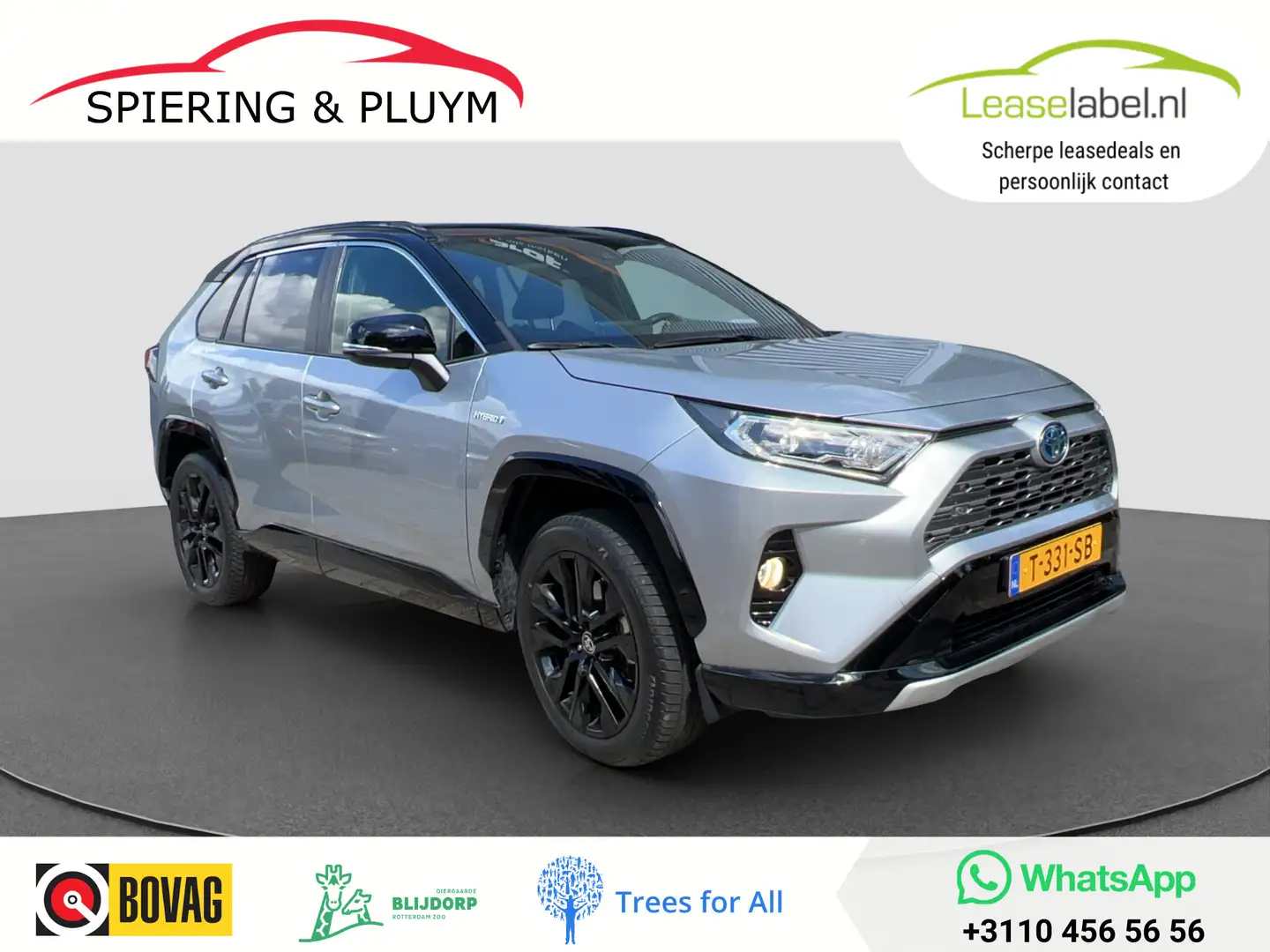 Toyota RAV 4 2.5 Hybrid Bi-Tone | Pano | RCTA | H. Leder | CarP Gris - 1