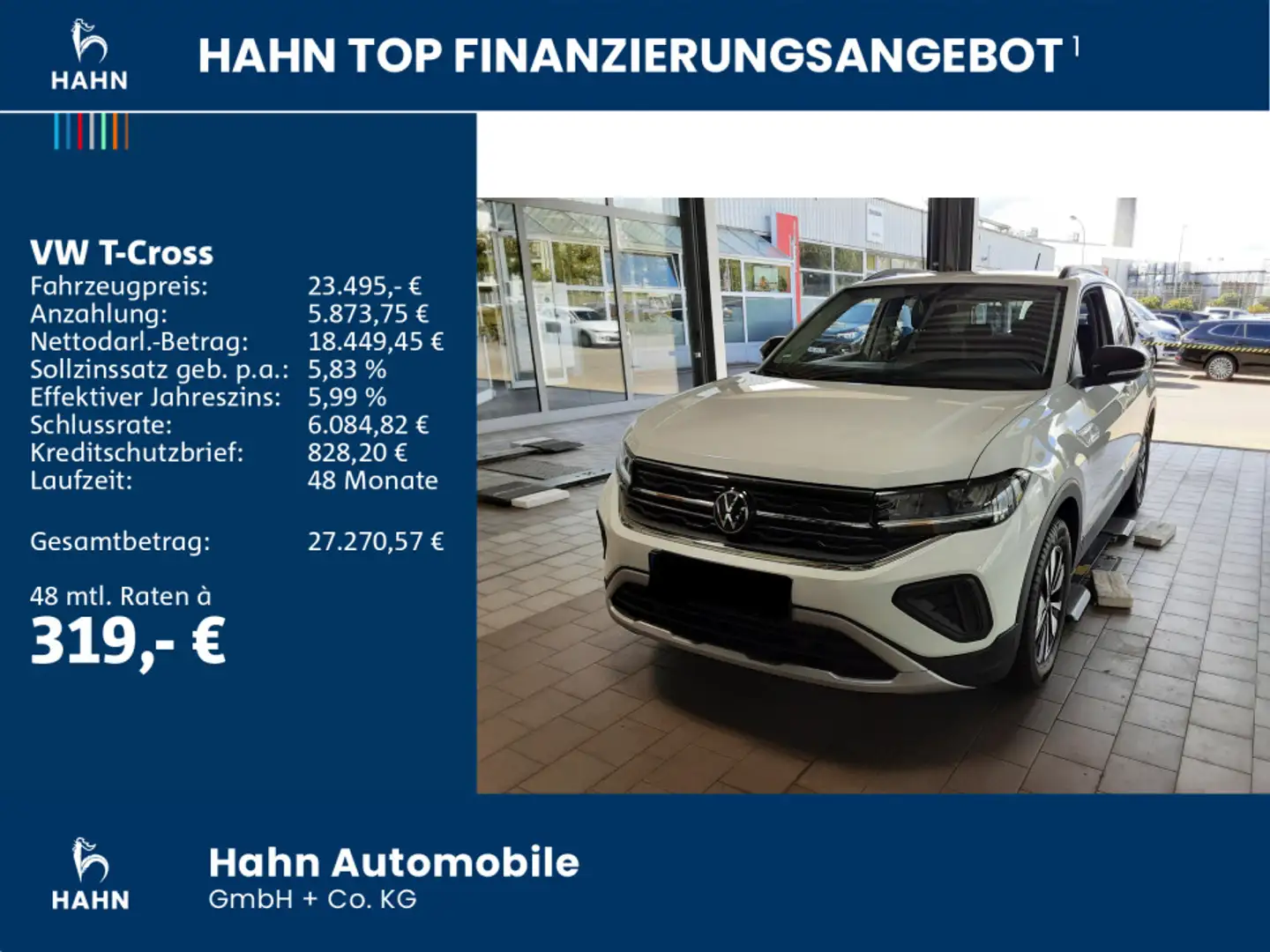 Volkswagen T-Cross Goal 1.0TSI LED CAM ACC App-Connect Weiß - 2