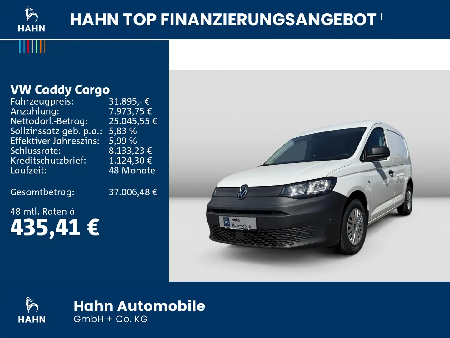 Volkswagen Caddy Cargo 2,0l TDI 75 kW  EU6 SCR Weiß - 2