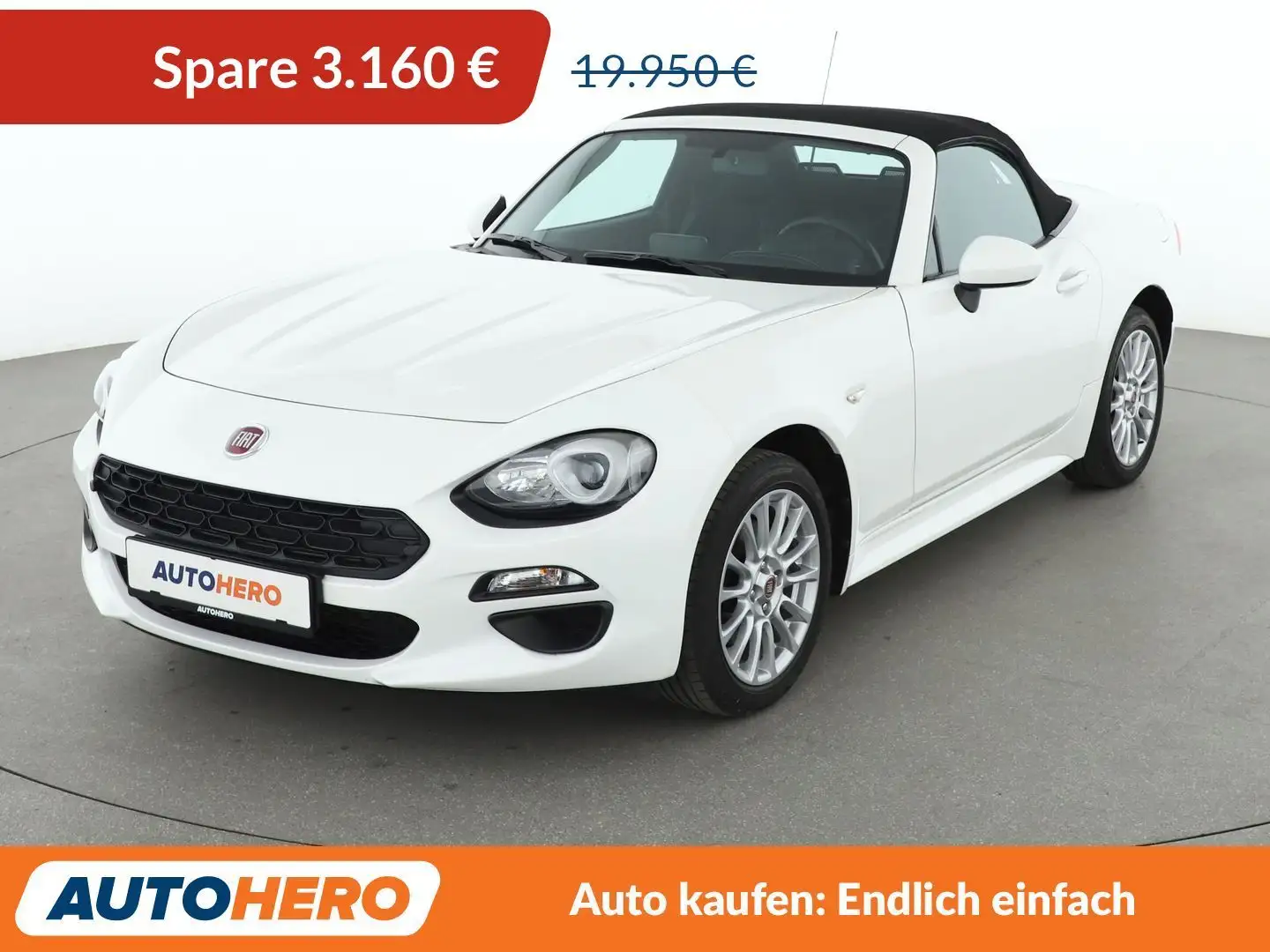 Fiat 124 Spider 1.4 Turbo Basis*CABRIO*KLIMA*LM-FELGEN*WENIG-KM* Blanc - 1