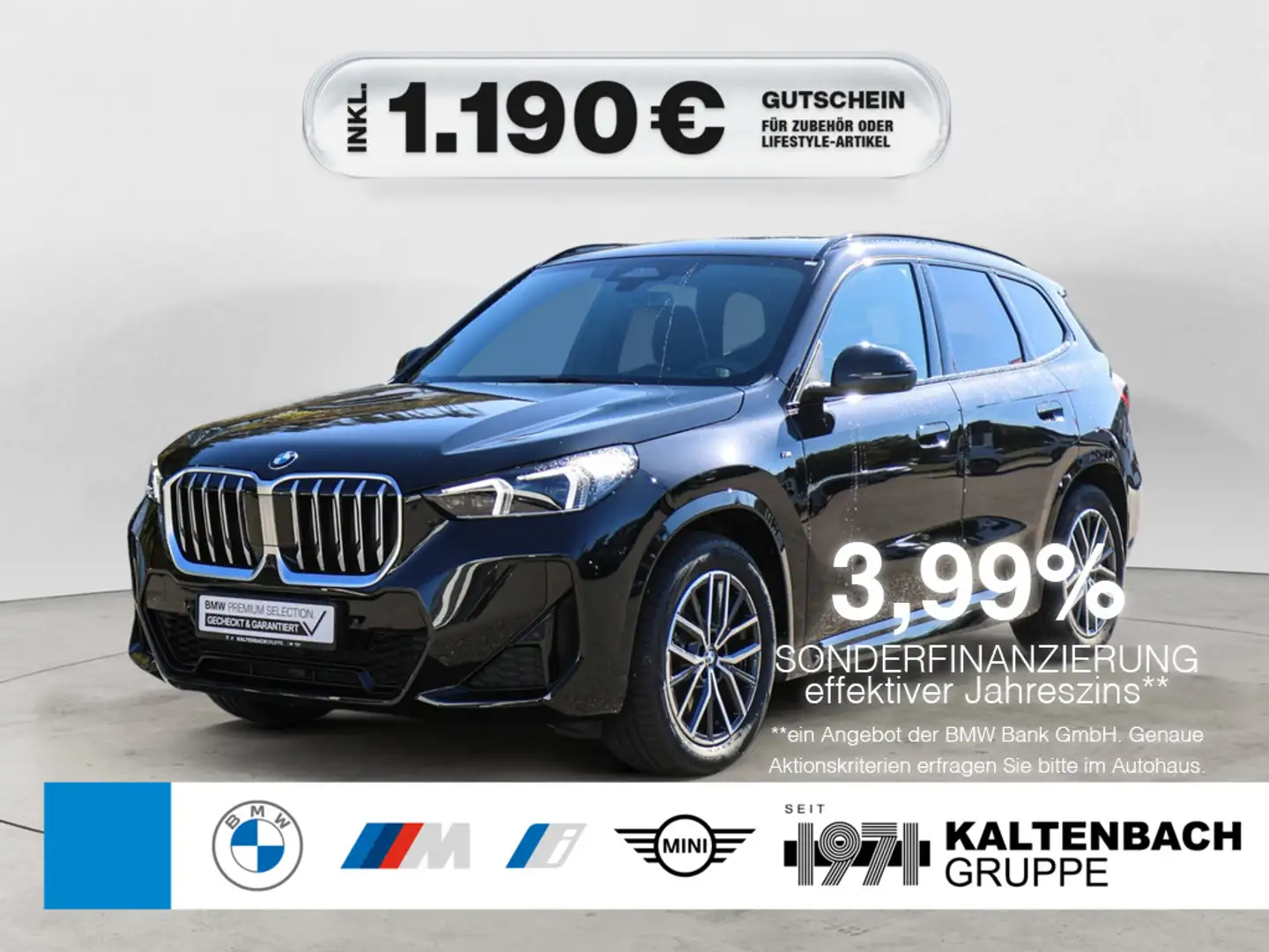BMW X1 sDrive 20i M-Sport PANO AHK 360° ACC HUD Zwart - 1