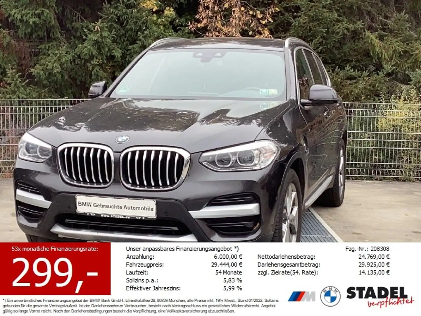BMW X3 xDrive30e xLine Navi.LED.RFK.Pano.HarmKar.HuD Grau - 1