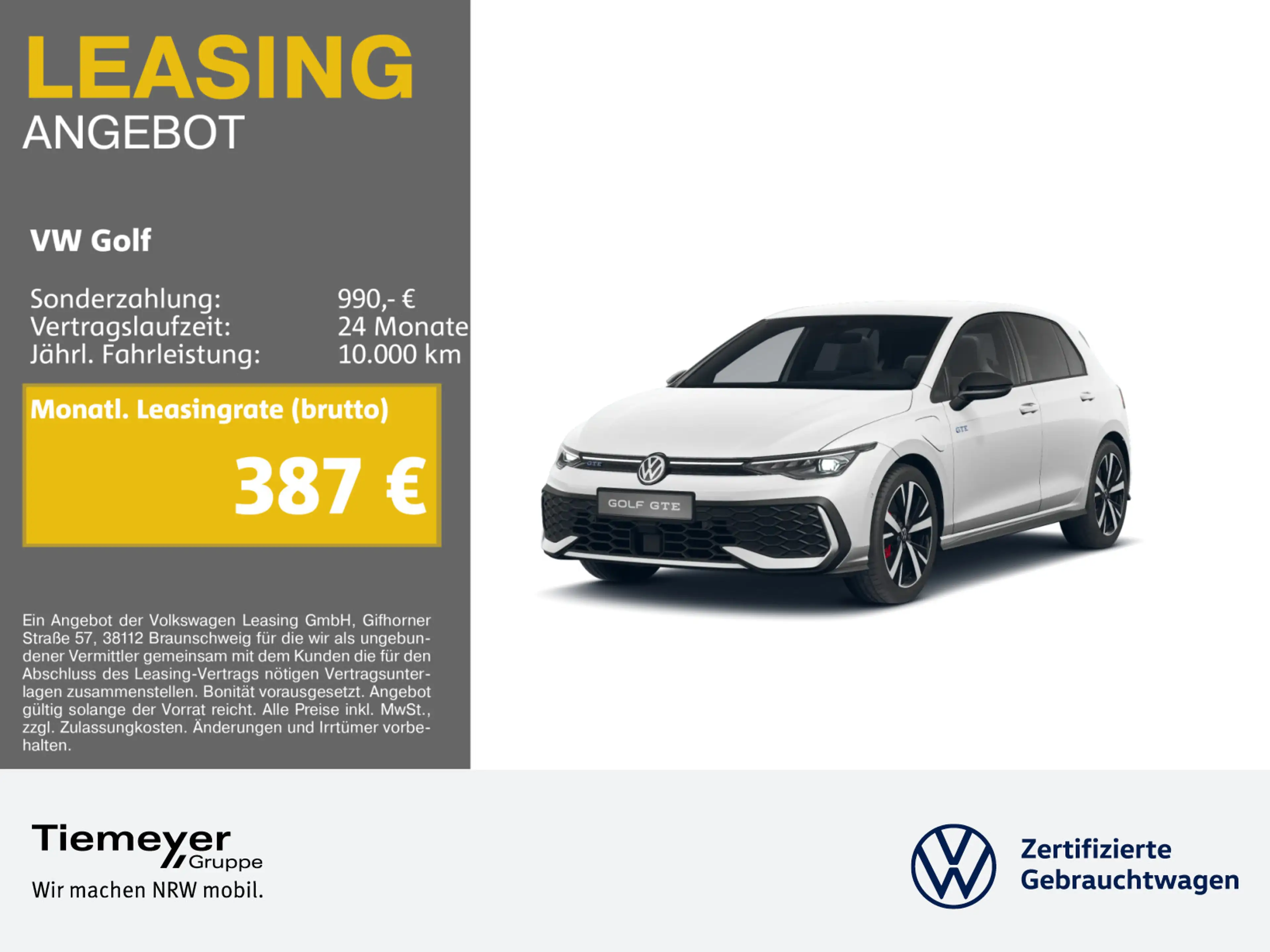 Volkswagen Golf GTE GTE BLACK STYLE LM18 LEDER NAVI KAMERA