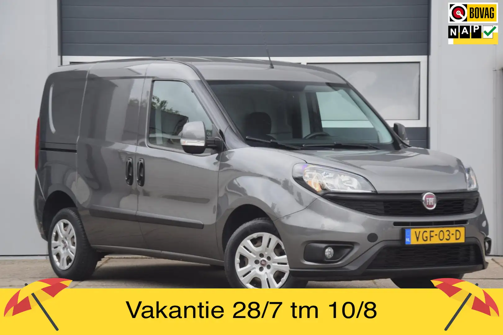 Fiat Doblo Cargo 1.3 MJ L1H1 SX MARGE/NAVIGATIE/BUMPERS IN KL Grijs - 1