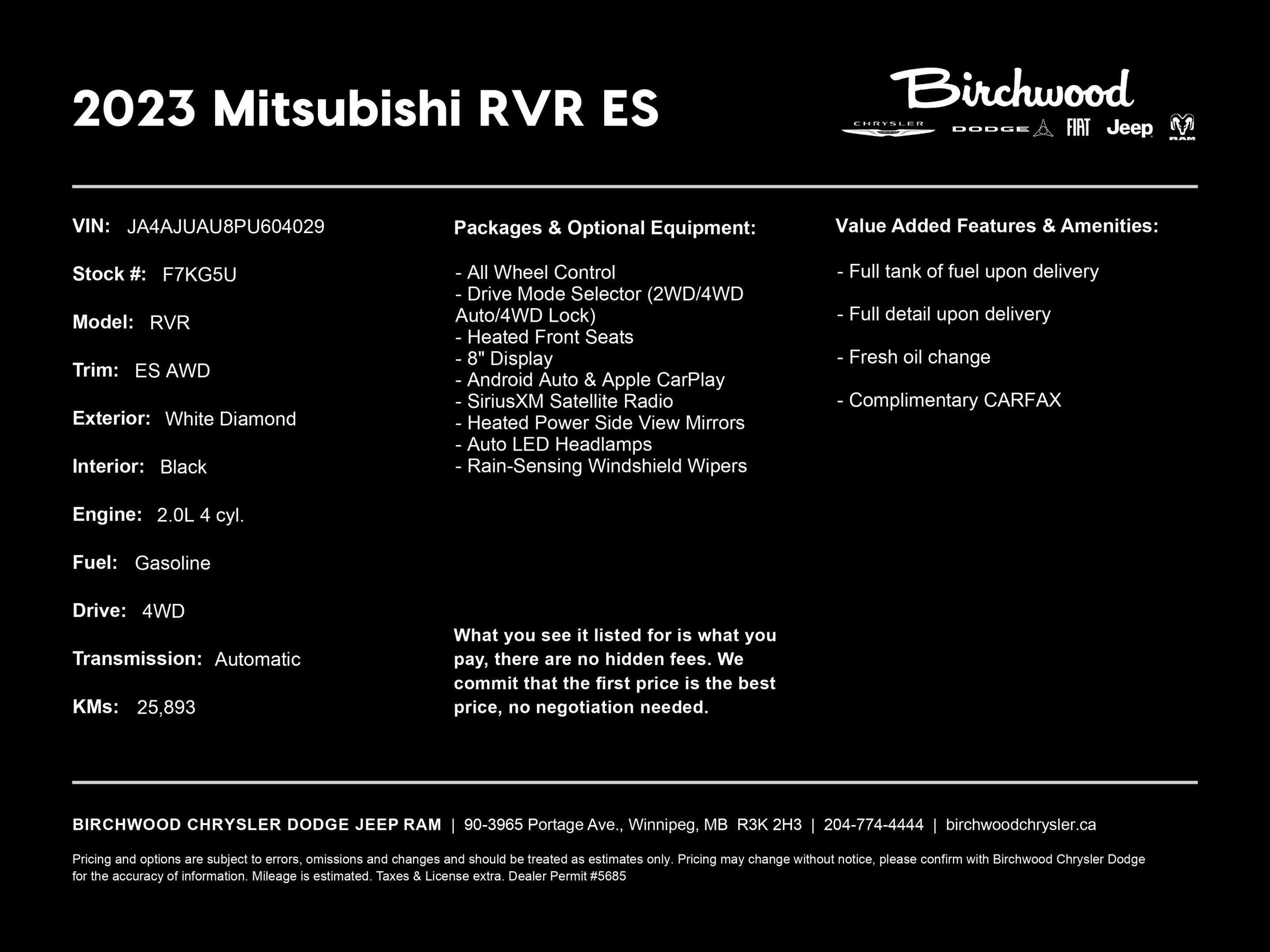 2023 Mitsubishi RVR ES | AWD | Low KMs | New Tires | — снимка 1