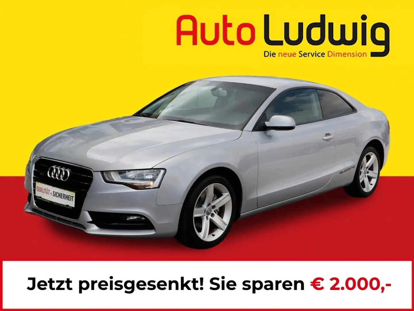 Audi A5 2,0 TDI quattro*NAVI*PDC*SOUND SYSTEM*REGENSENSOR* Silber - 1