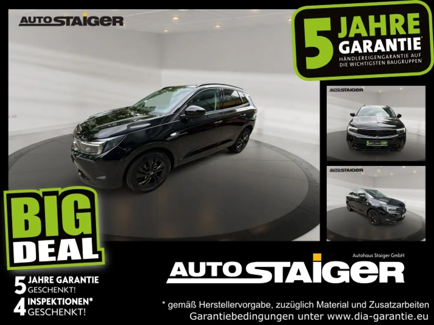 Opel Grandland 1.2 Turbo GS Line LED Navi Klimaauto Noir - 1