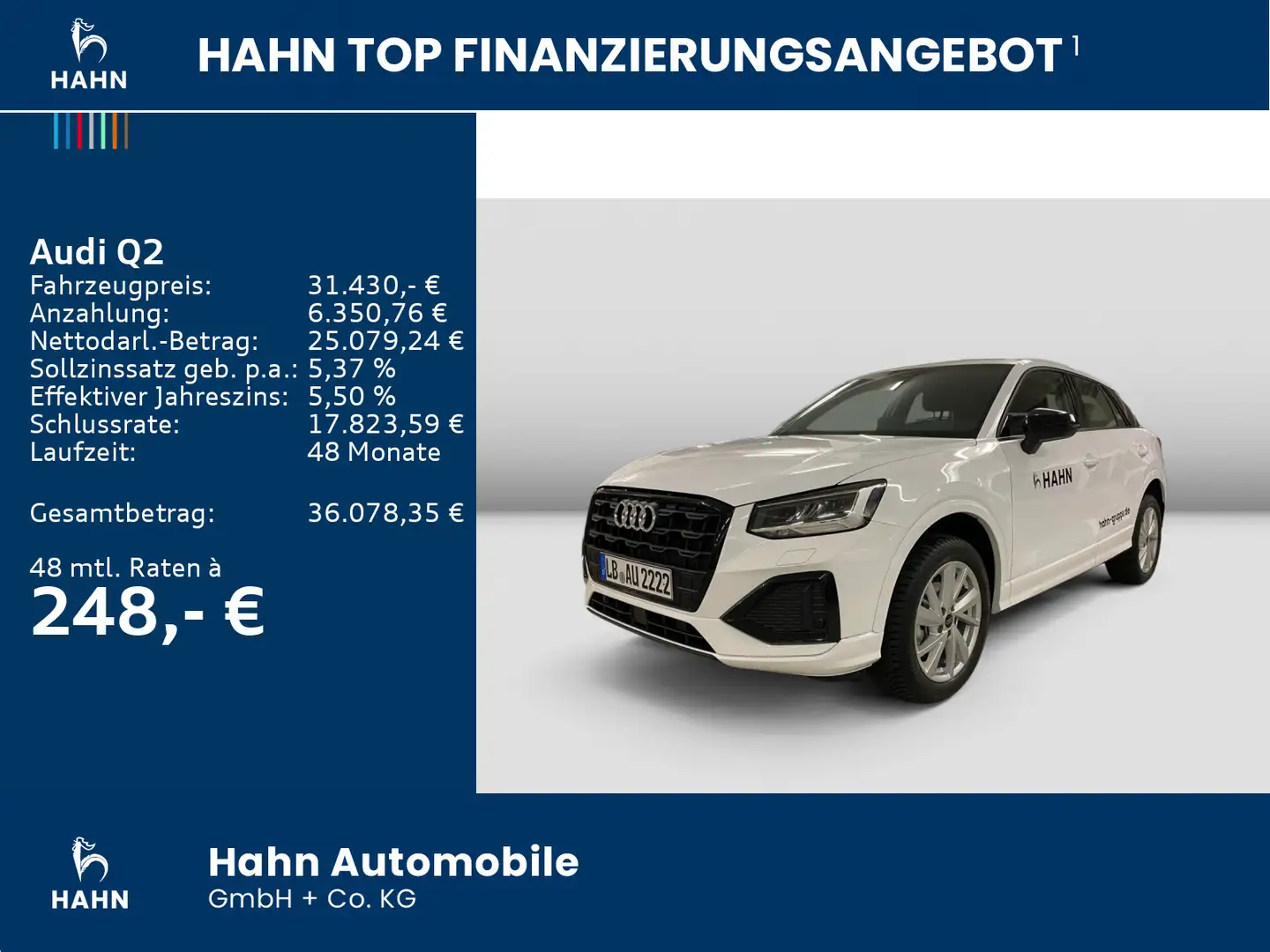 Audi Q2 30 TFSI advanced AHK LED CAM Virtual Cockpit Weiß - 2