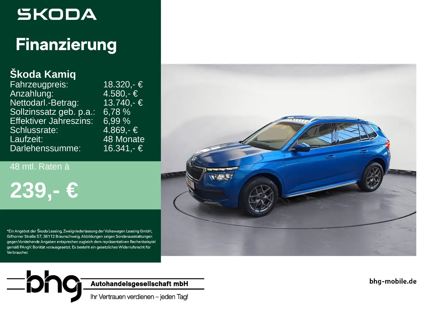 Skoda Kamiq 1.0 TSI DSG *DAB*TEMPOMAT* Blauw - 1