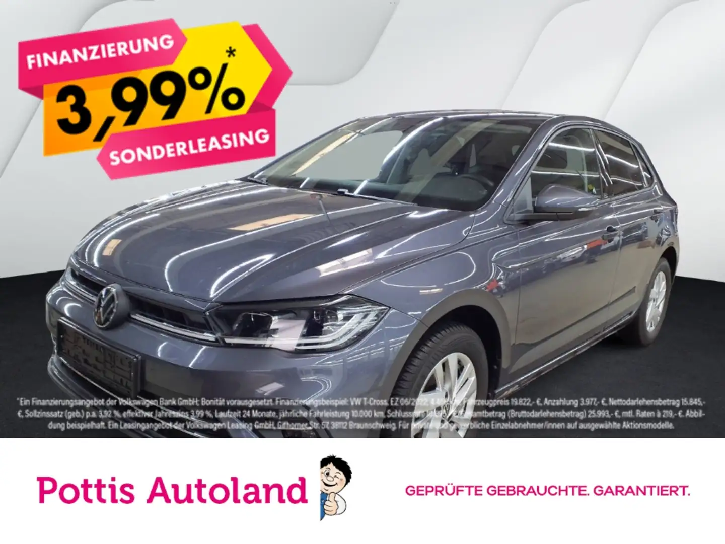 Volkswagen Polo 1.0 TSI DSG STYLE NAVI IQ.LIGHT ACC PDC Grau - 1