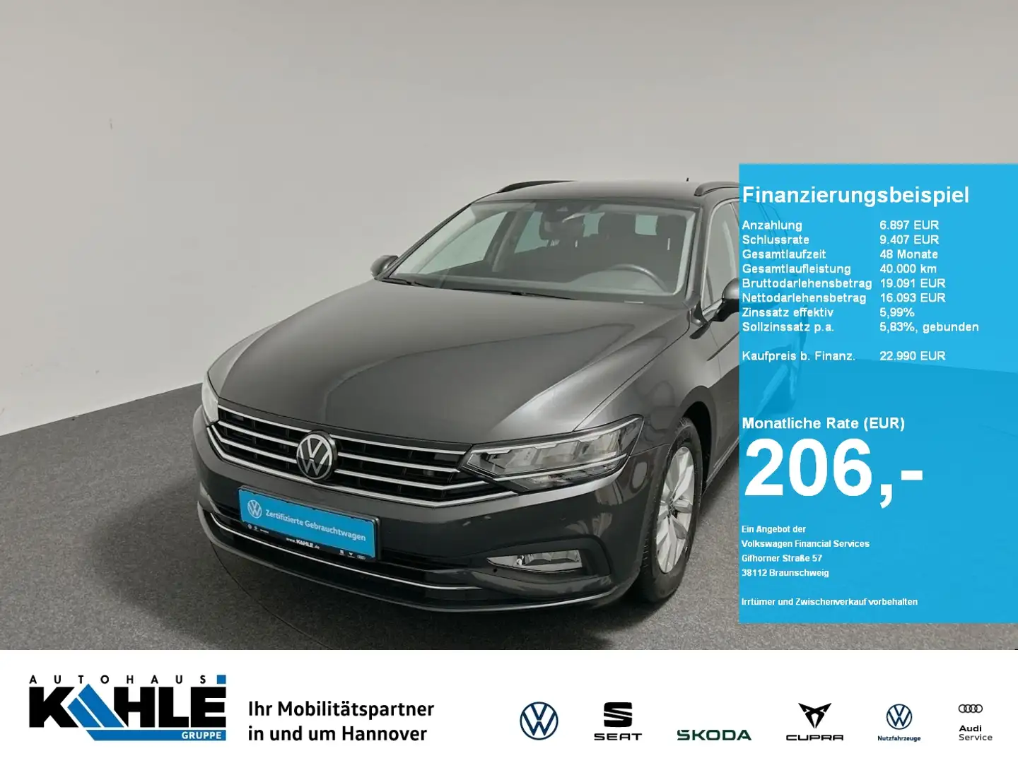 Volkswagen Passat Variant 1.5 TSI DSG Business Gris - 1