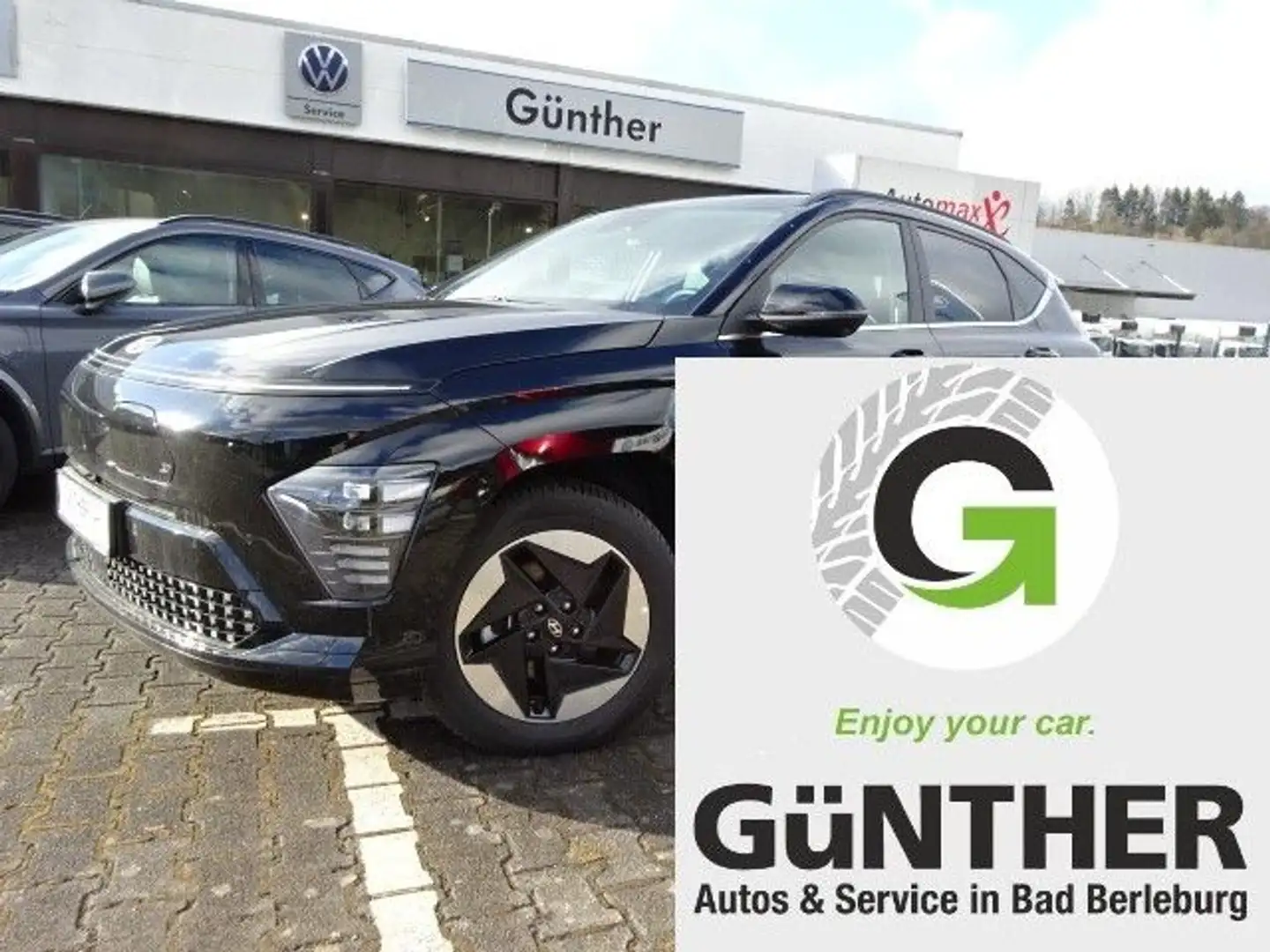 Hyundai KONA Prime Elektro 2WD 65,4KW*Leder*360Kamera*AC Zwart - 1