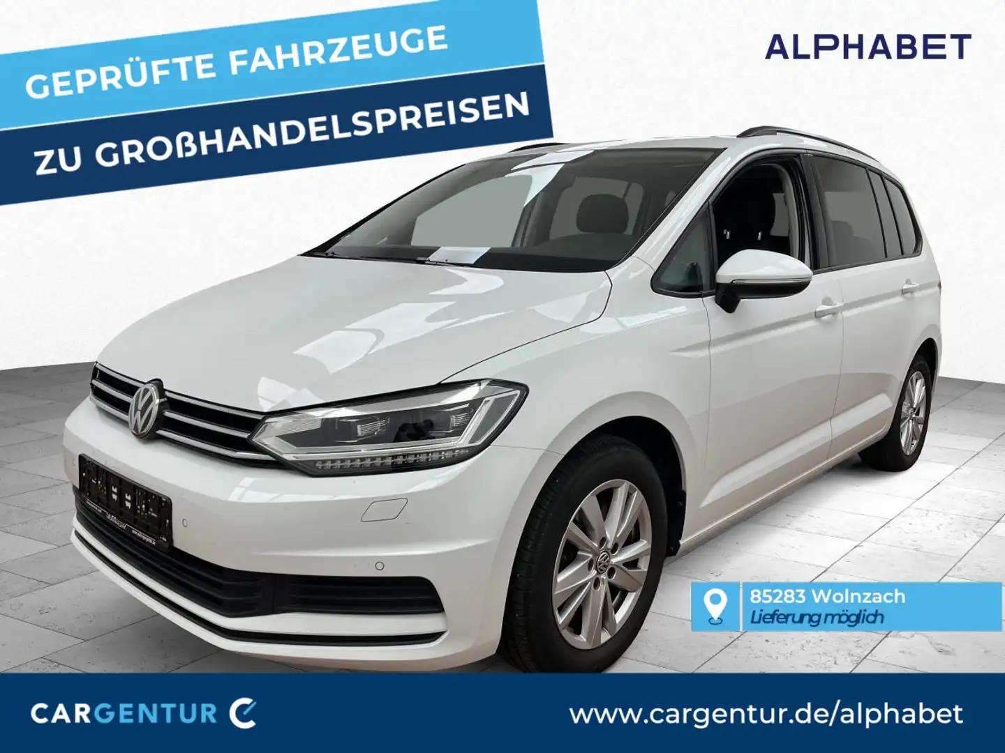 Volkswagen Touran 2.0 TDI Comfortline Pano S-Dach ACC Weiß - 1
