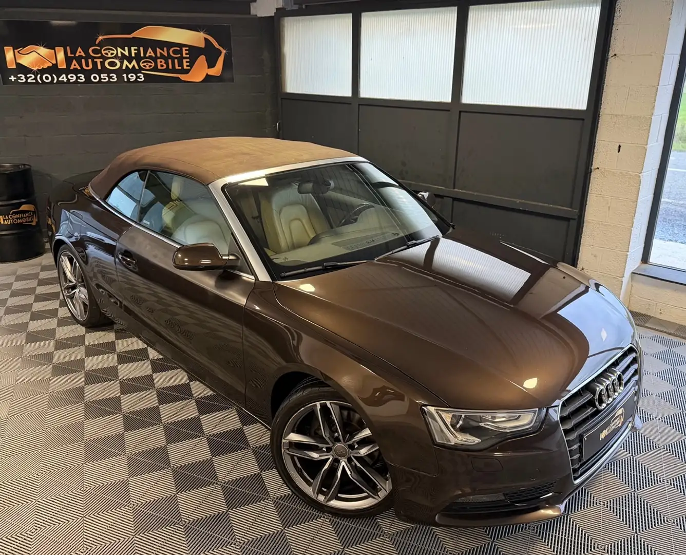 Audi A5 Cabriolet 1.8 TFSI 1er prop Garantie 12 mois Brun - 1