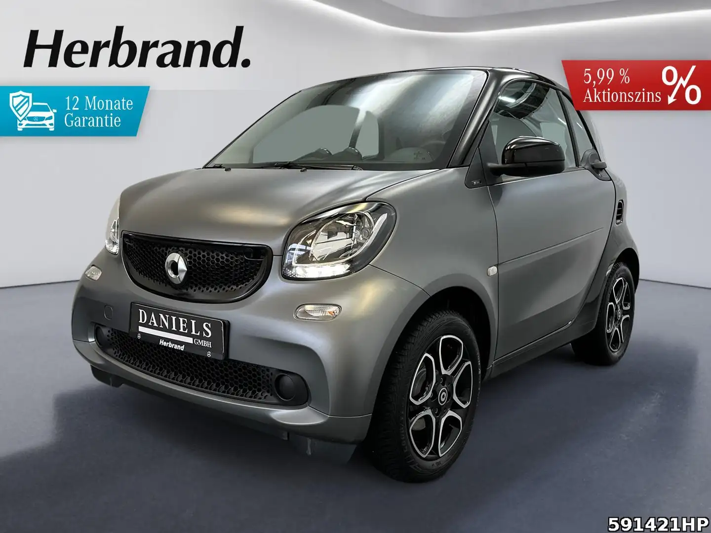 smart forTwo twinamic Pano Sitzhzg TEMPOMAT Gris - 1