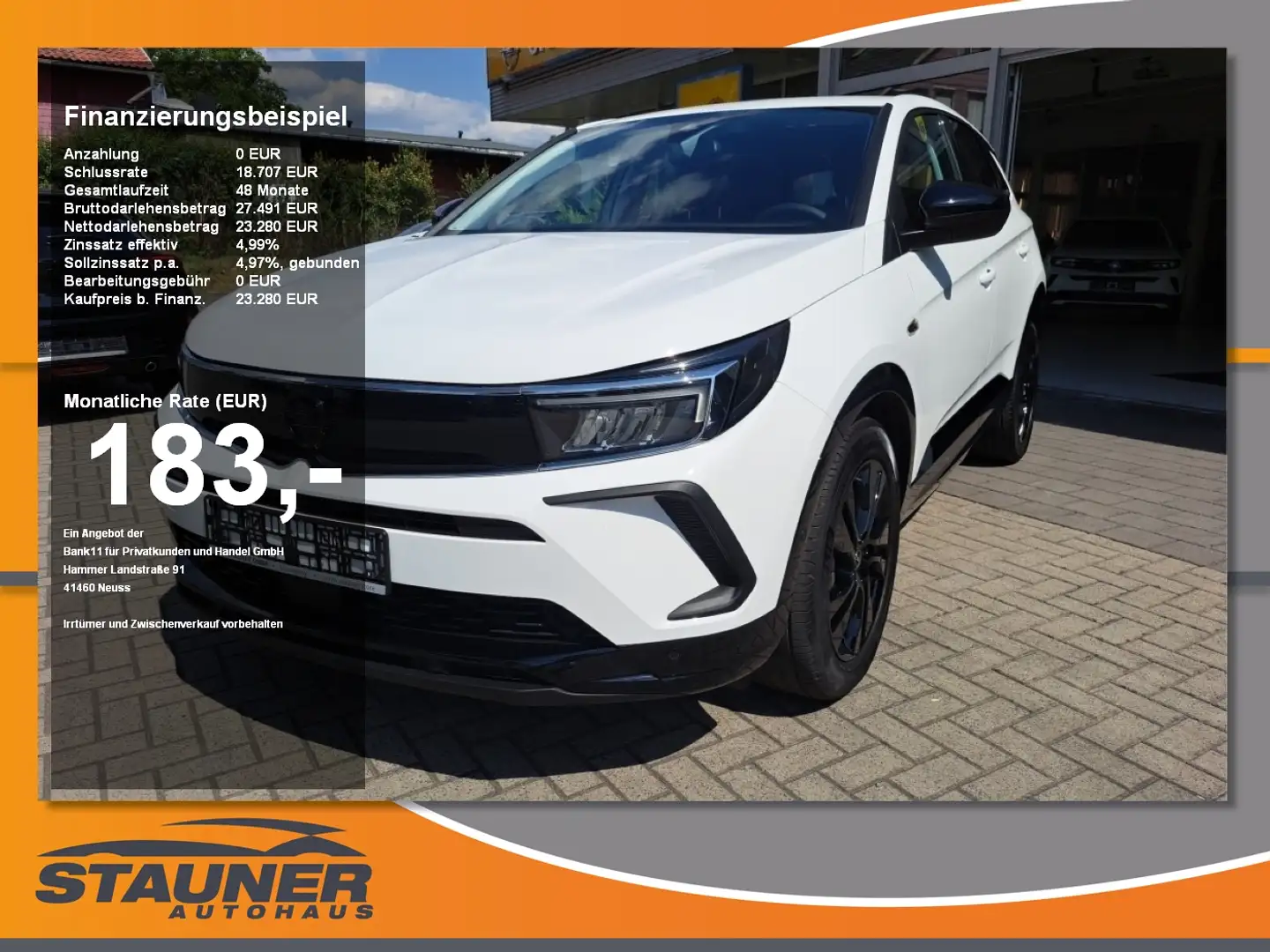 Opel Grandland 1.5 D GS Line LED Scheinwerfer, Navi, Lenk-Sitzhei Weiß - 1