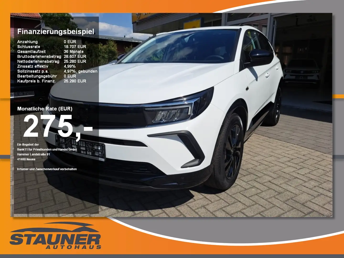 Opel Grandland 1.5 D GS Line LED Scheinwerfer, Navi, Lenk-Sitzhei Weiß - 1