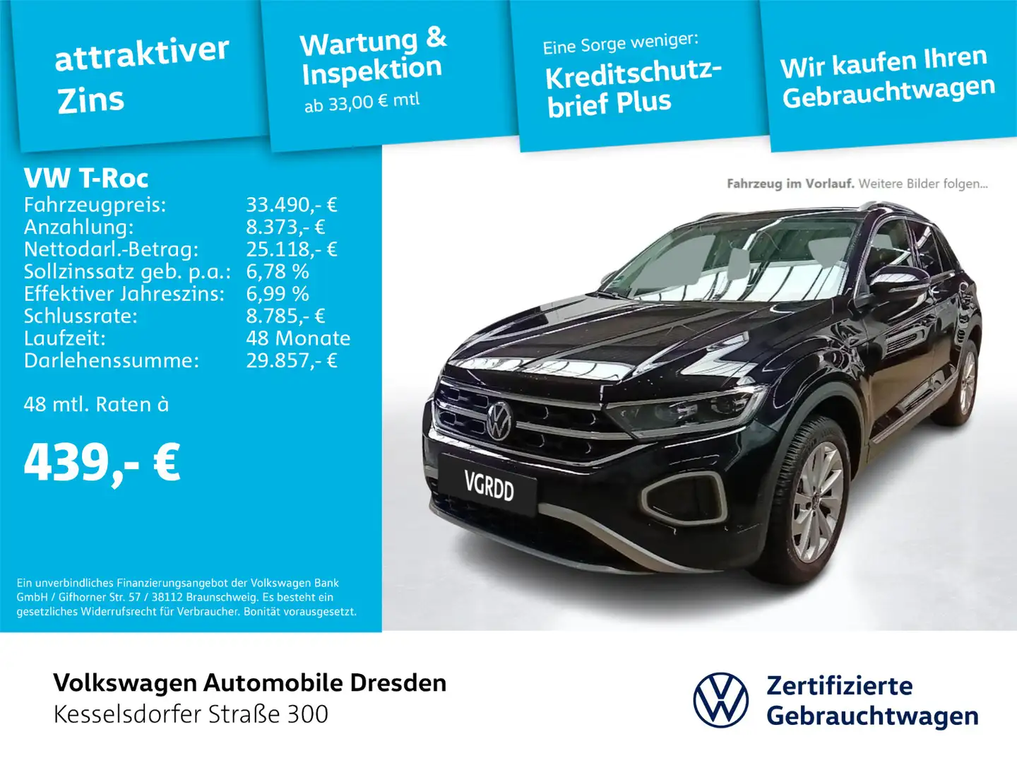 Volkswagen T-Roc T-ROC Style 1.5 TSI Schwarz - 1