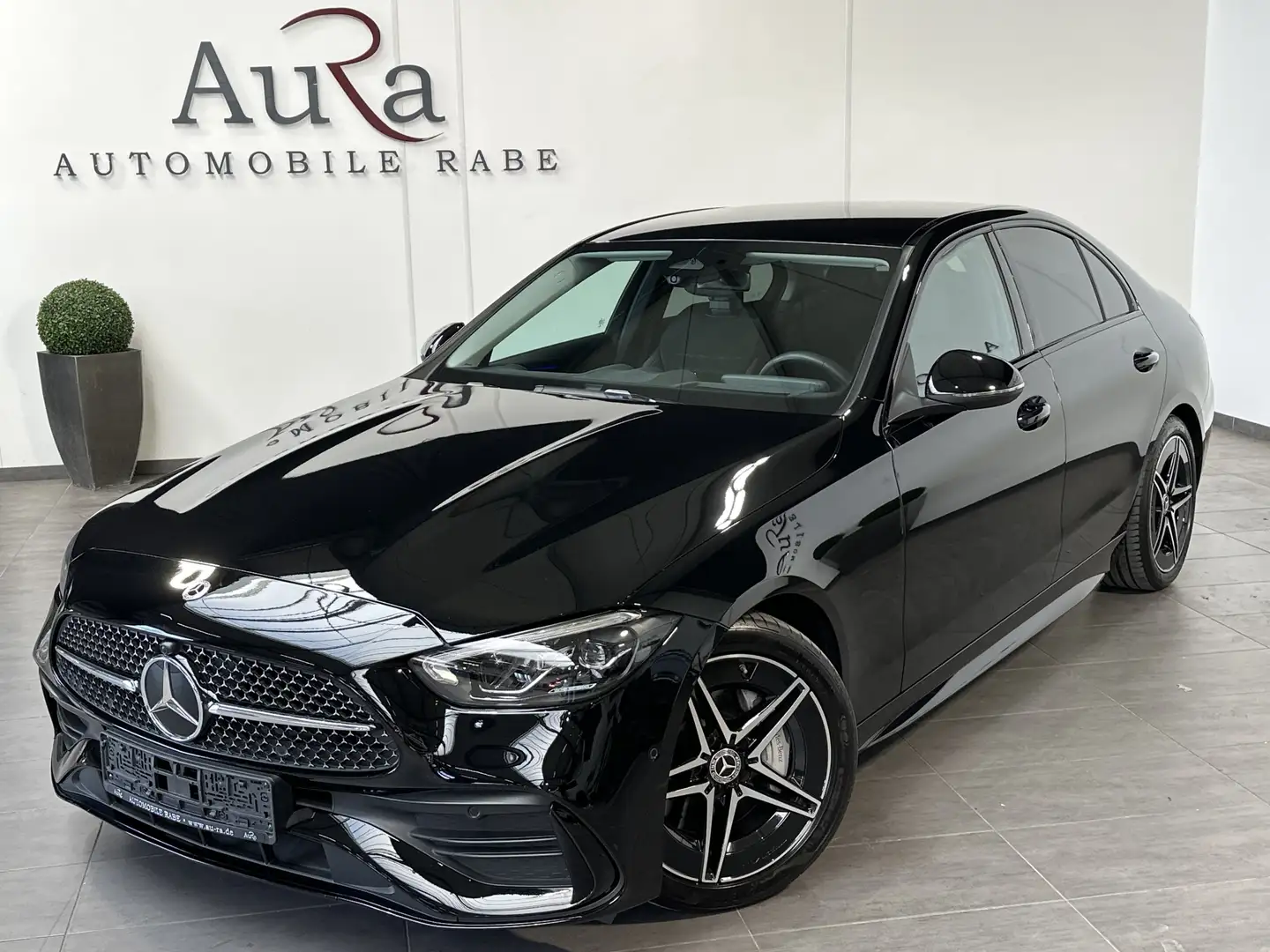 Mercedes-Benz C 200 AMG-Line NAV+LED+KAM+HUD+VCOCK+CARPLAY+PP Schwarz - 2