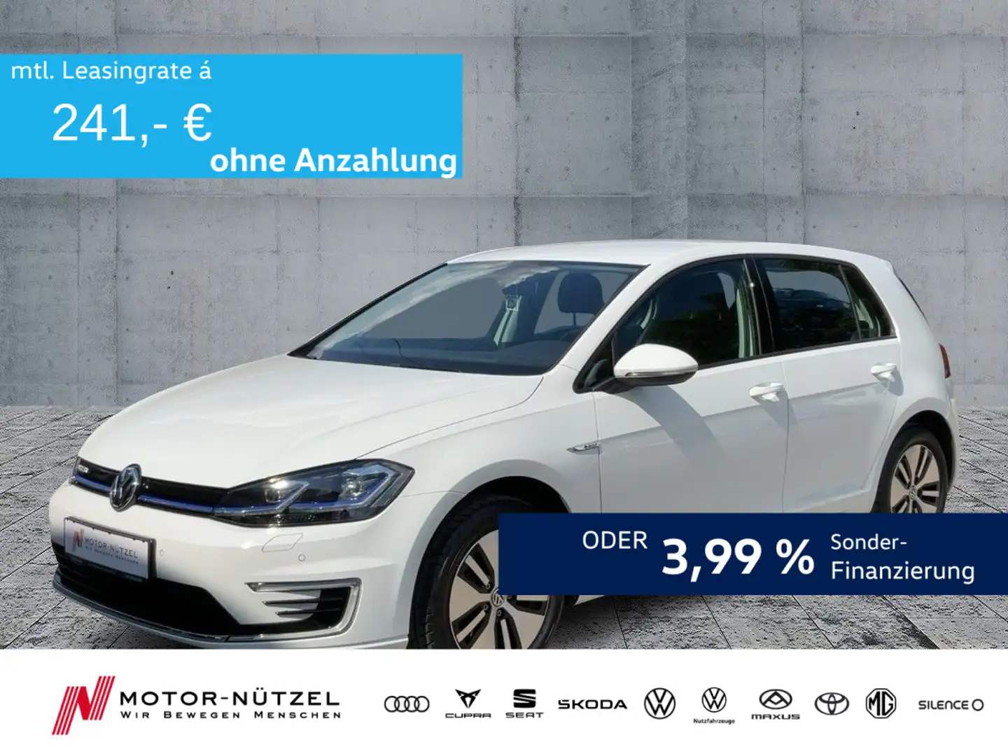 Volkswagen Golf VII e-Golf LED+NAV-PRO+SHZ+2xPDC+MFL+KAMERA Blanc - 1