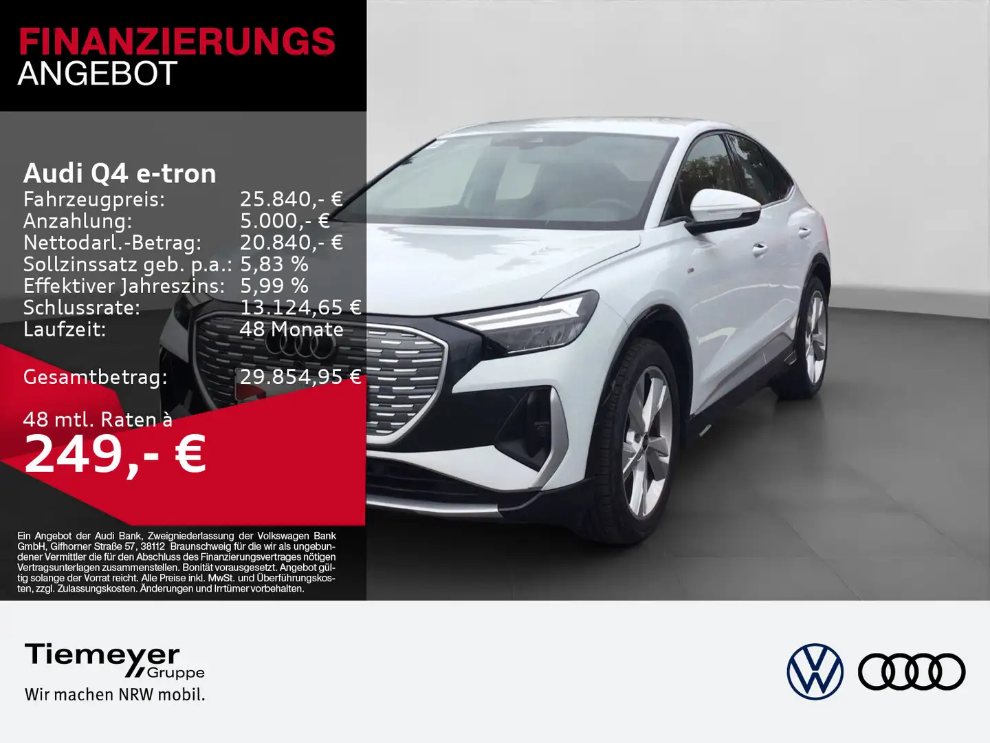 Audi Q4 e-tron 35 S LINE VIRTUAL SPORTSITZE Weiß - 1