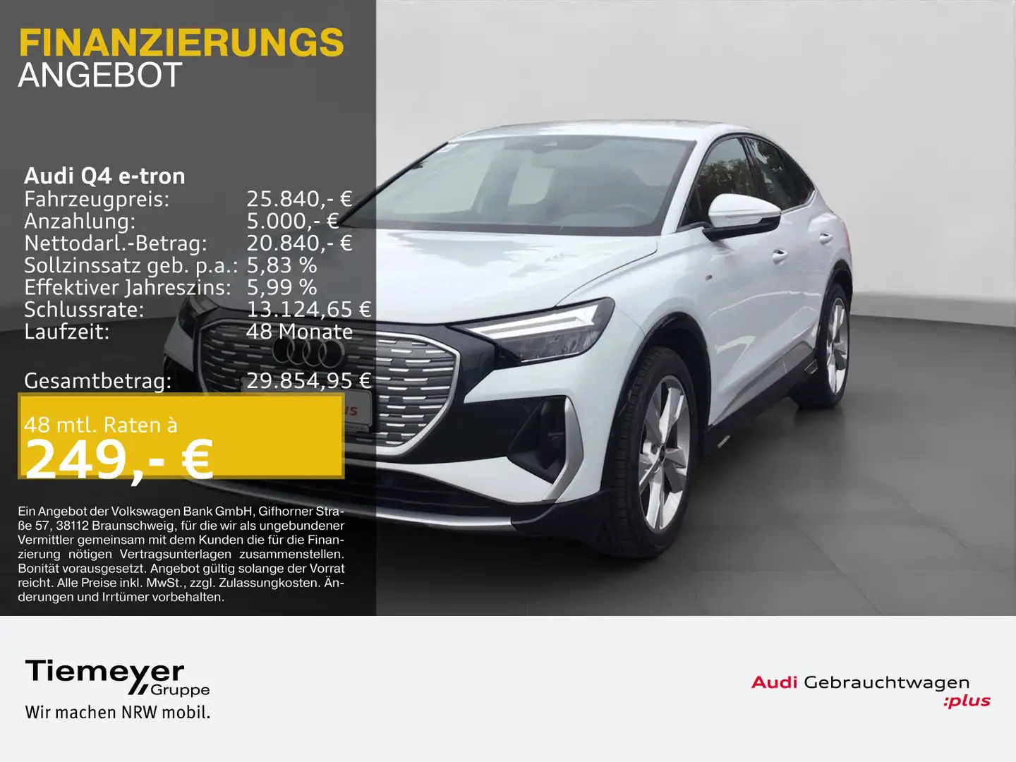 Audi Q4 e-tron 35 S LINE VIRTUAL SPORTSITZE Weiß - 1