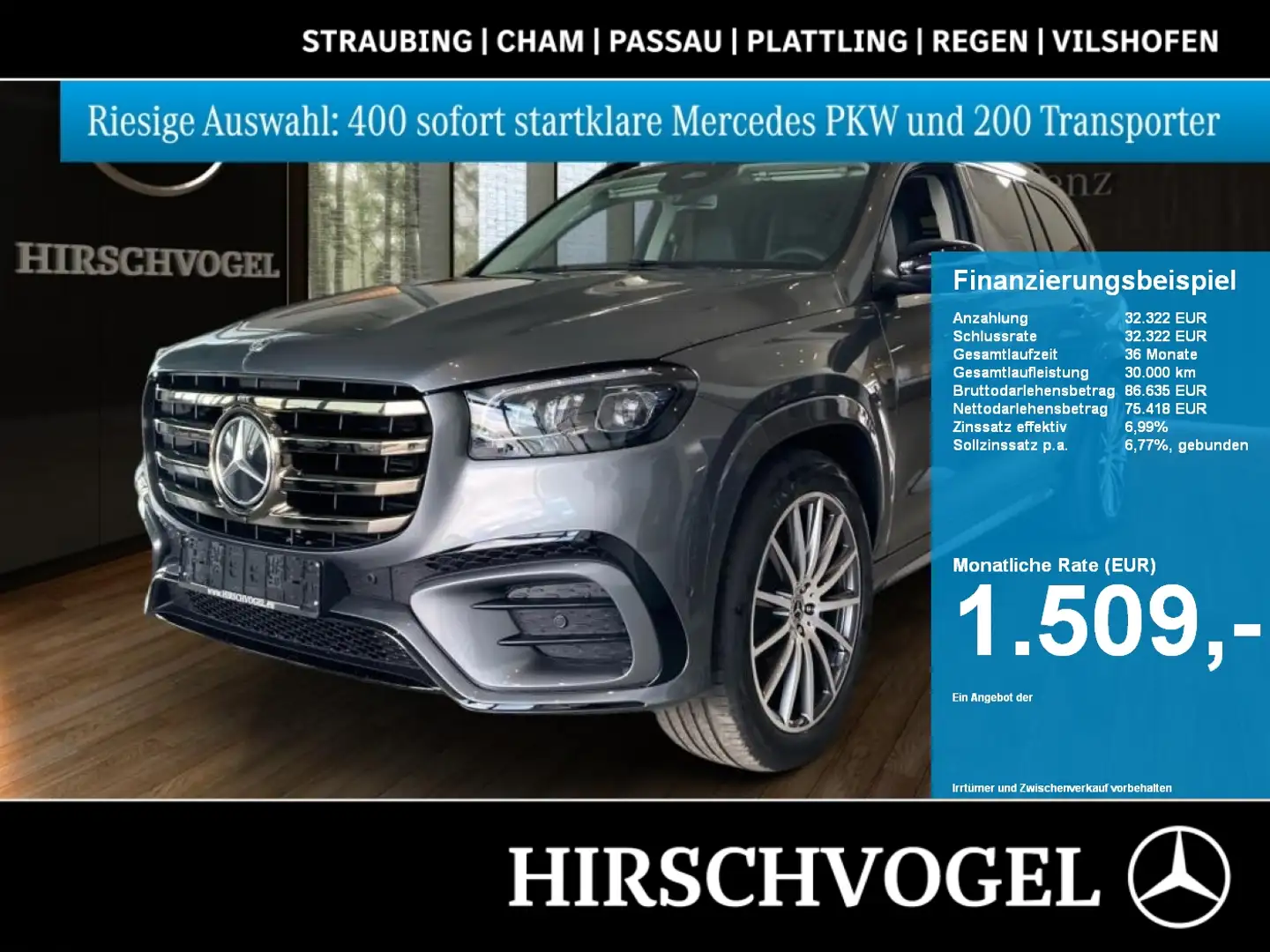 Mercedes-Benz GLS 450 d 4M AMG-Line+AIRMATIC+DISTRON+AHK+Pano Gris - 1