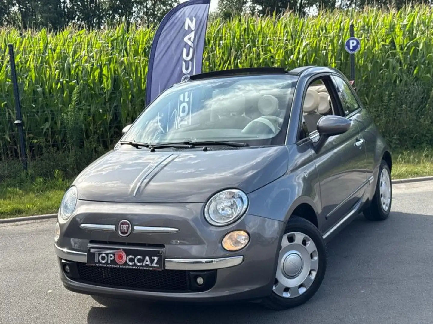 Fiat 500C 0.9 8V TWINAIR 85CH S&amp;S LOUNGE * 90.000KM * GA Gris - 2