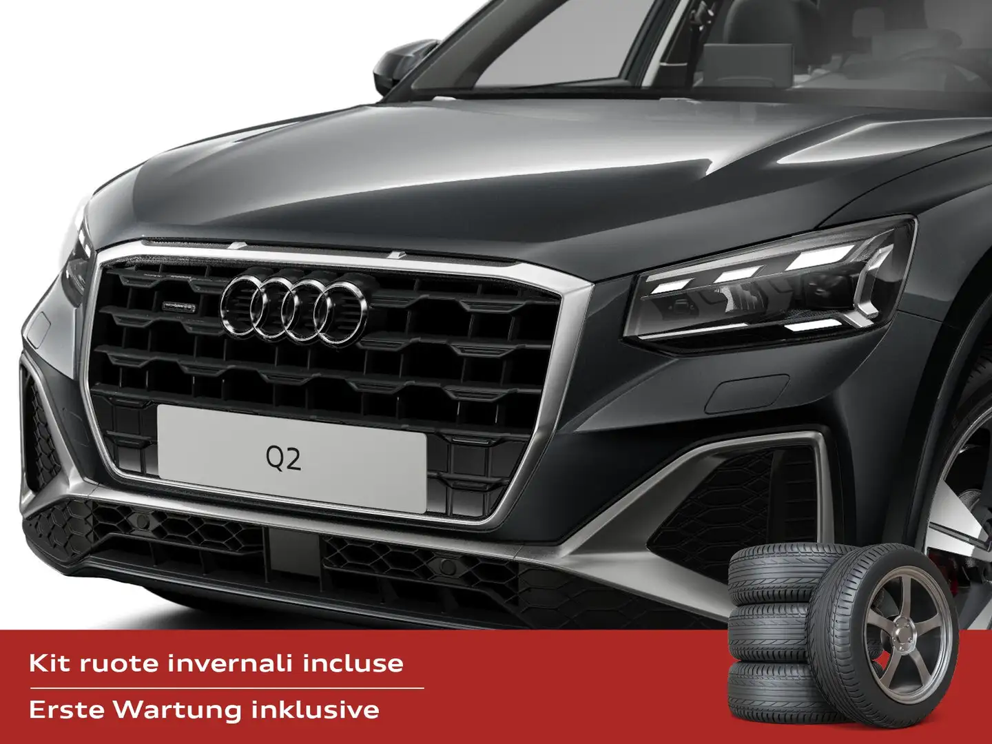Audi Q2 40 2.0 tfsi s line edition quattro s-tronic Grijs - 2