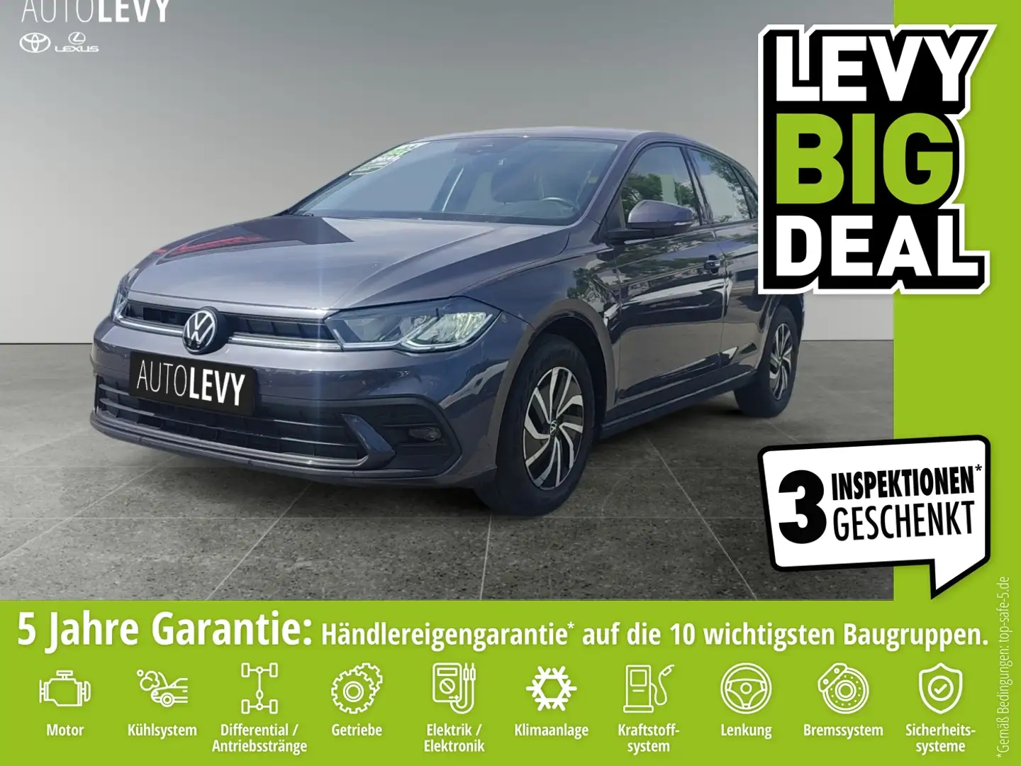 Volkswagen Polo 1.0 TSI Life LED*CARPLAY*SITZHZG*PDC Szürke - 1