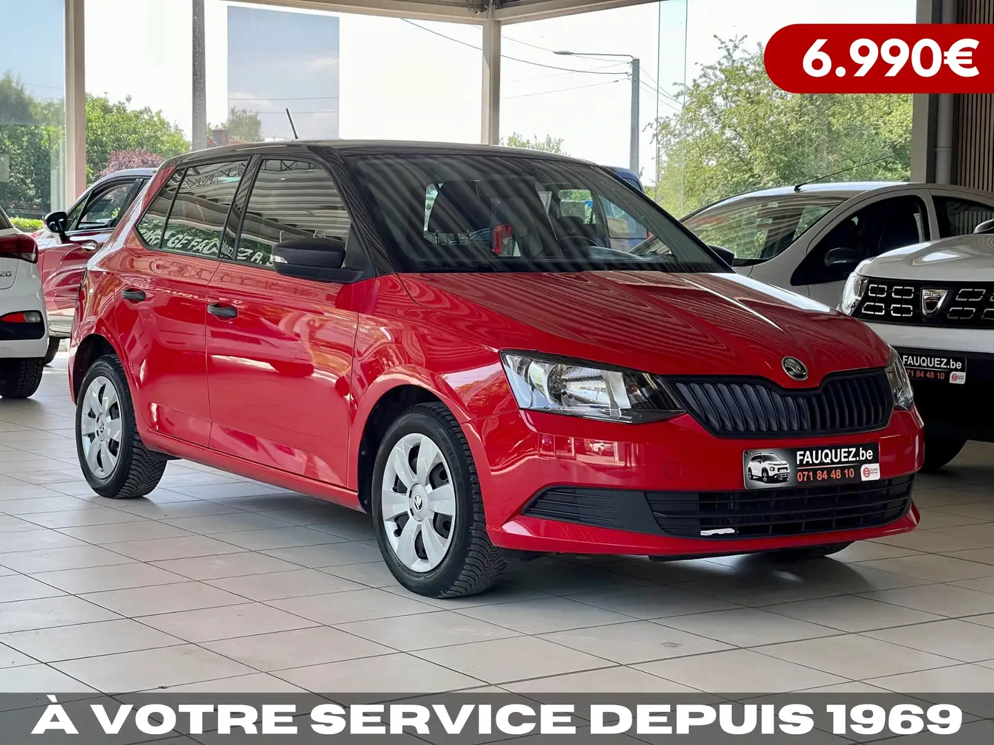 Skoda Fabia 1.0i Active / Garantie 12 mois ✅ Rouge - 1